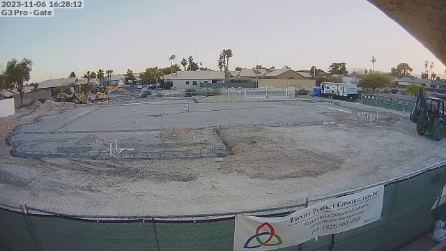 Concrete has been poured