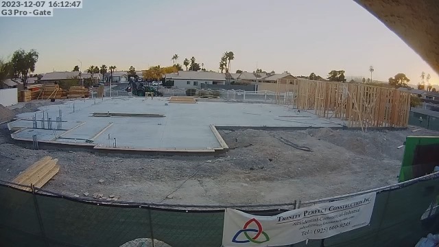 Concrete has been poured