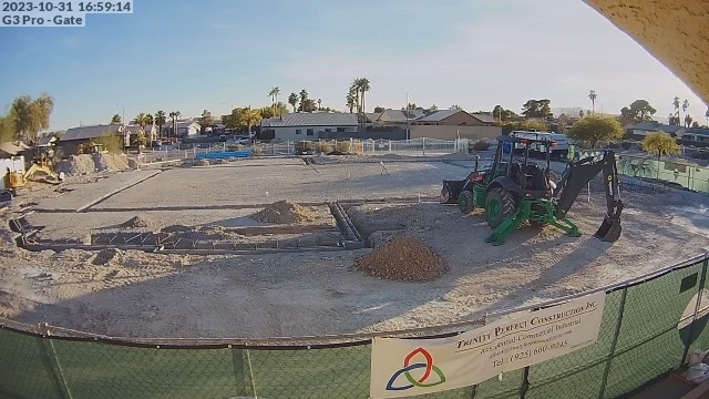 Concrete has been poured