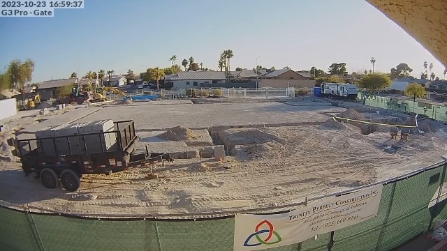 Concrete has been poured